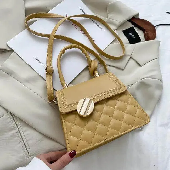 Glam Quilted Handbag Trio with Luxe Gold Hardware Set