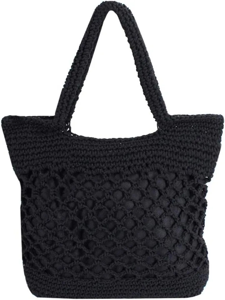 Goclothod Fashion Handbags Women Woven Straw Bag Summer Beach Tote Purse