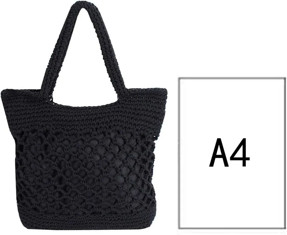 Goclothod Fashion Handbags Women Woven Straw Bag Summer Beach Tote Purse