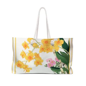 Golden Bow Orchid by Tanigami Kônan Weekender Bag