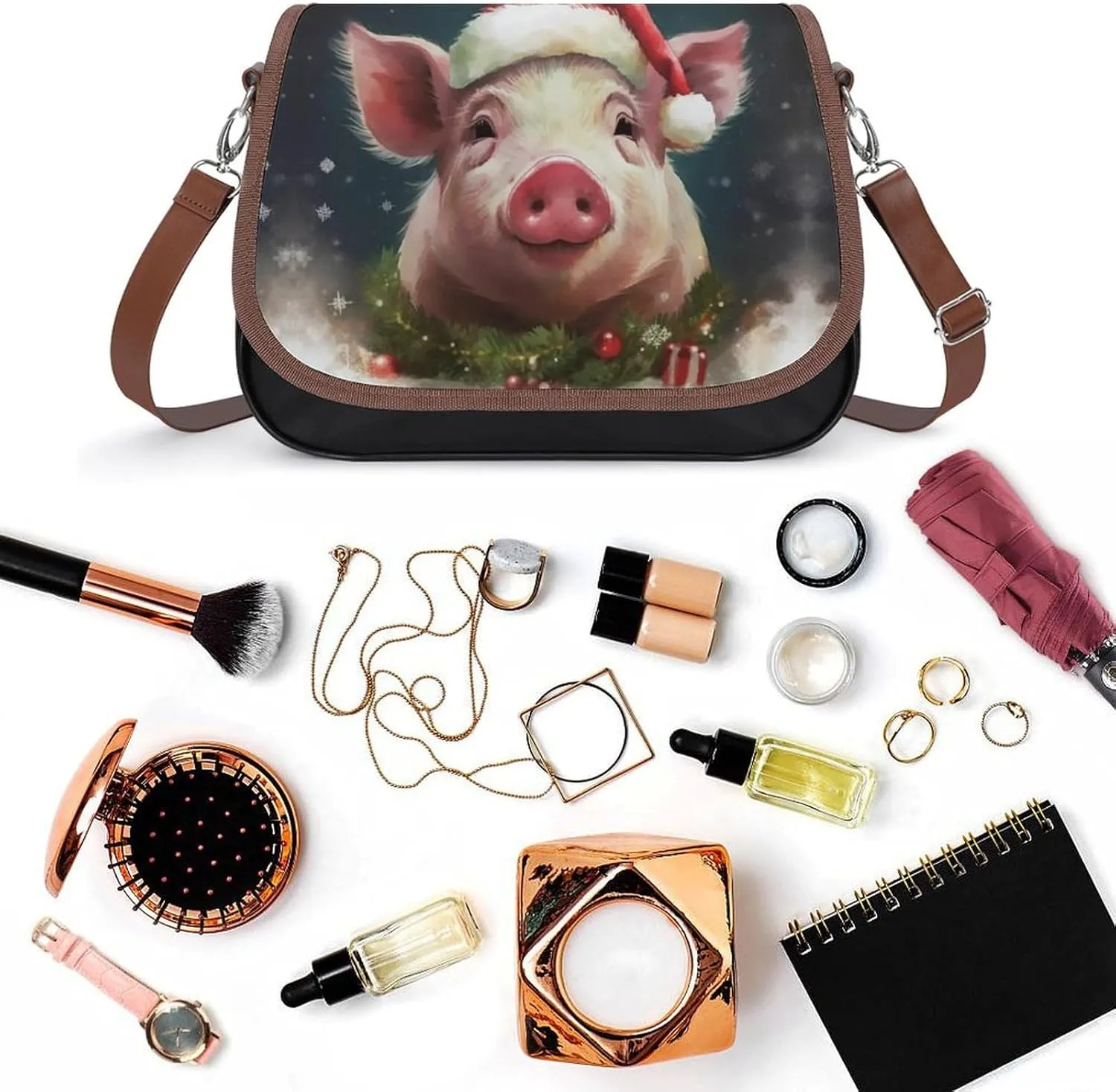 Golden Retrievers Crossbody Bags for Women,PU Leather Tote Bag for Women,Shoulder Bag Purse for Work Shopping Travel