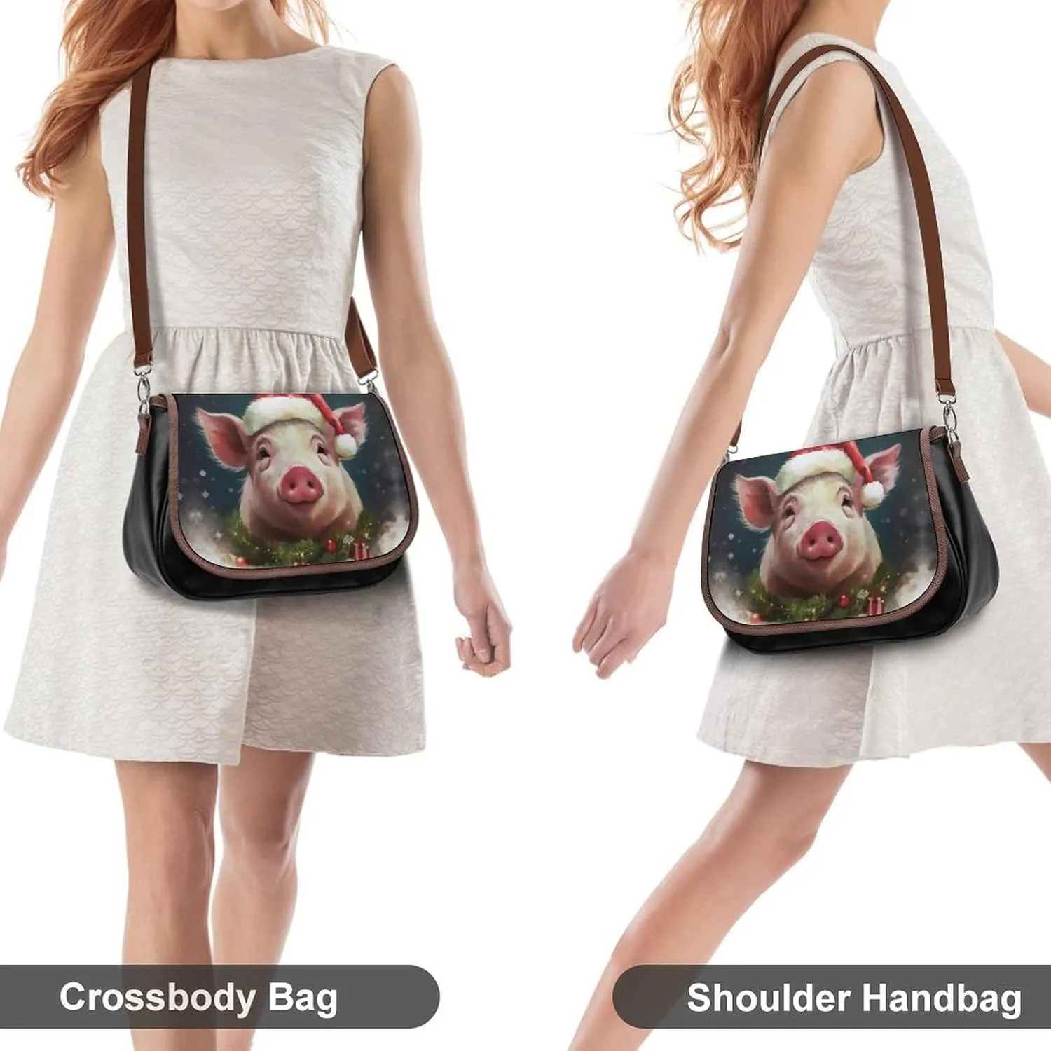 Golden Retrievers Crossbody Bags for Women,PU Leather Tote Bag for Women,Shoulder Bag Purse for Work Shopping Travel