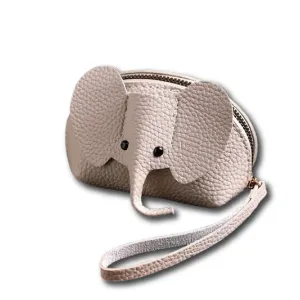 Grey Elephant Pebble Wristlet Pouch