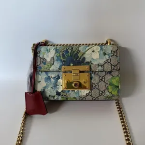 Gucci Blooms Padlock Small Shoulder Bag in Multicolor Canvas