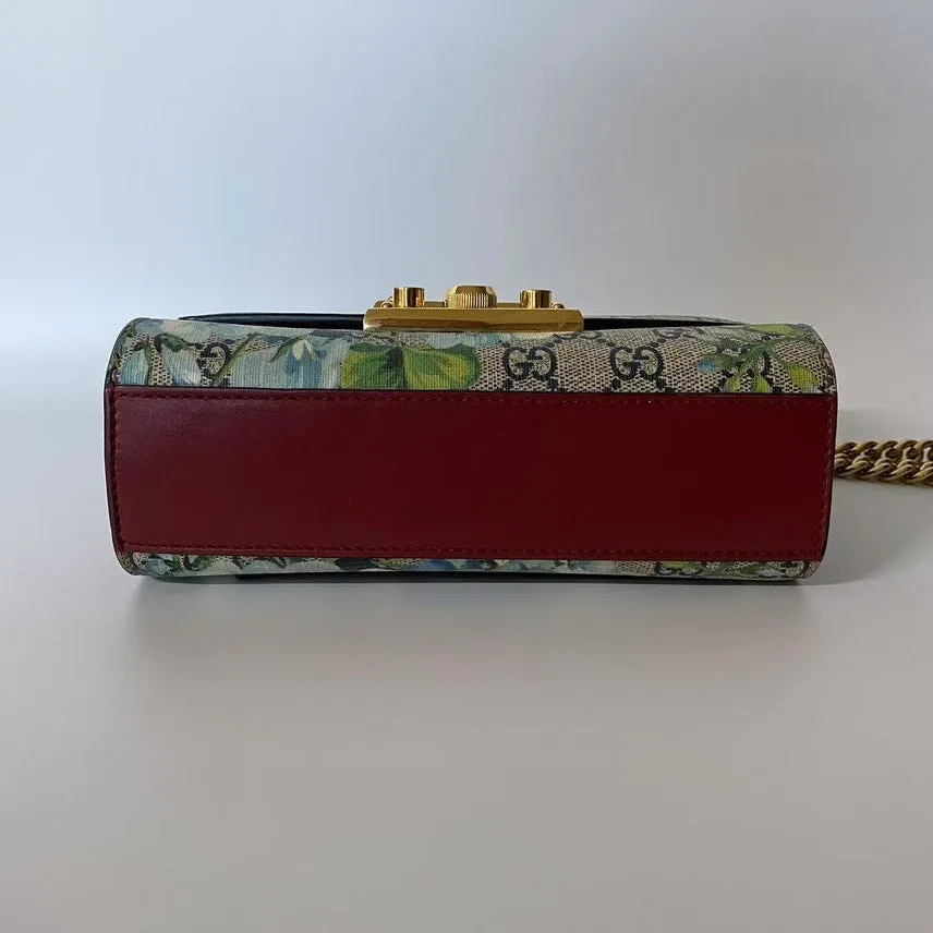 Gucci Blooms Padlock Small Shoulder Bag in Multicolor Canvas