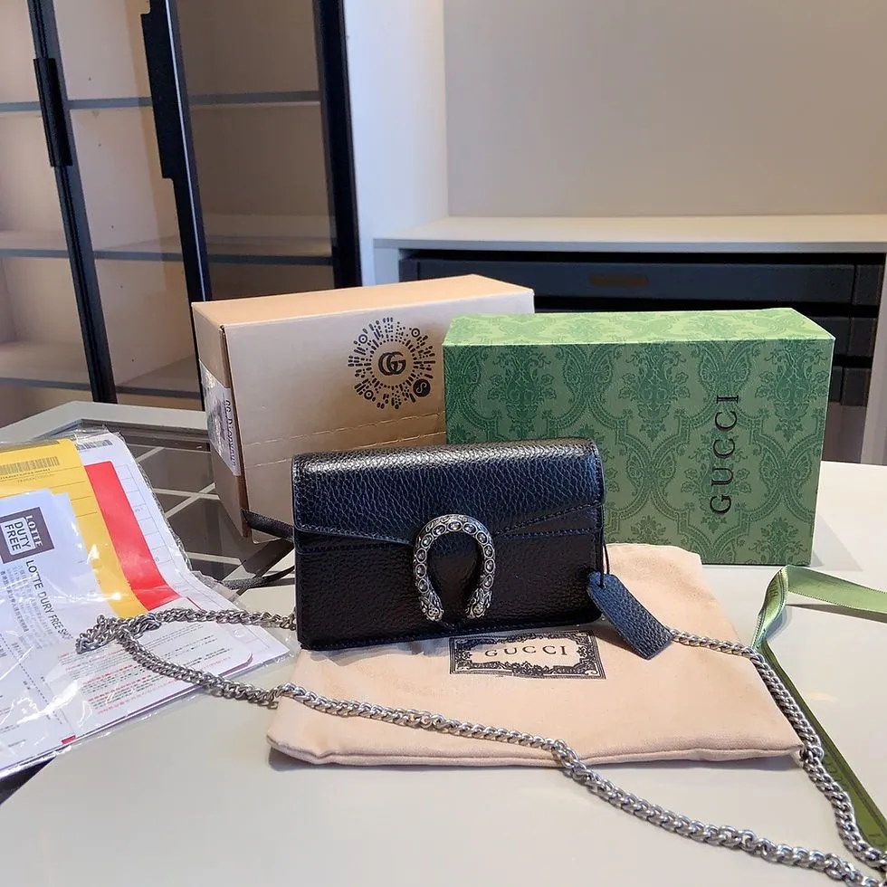 Gucci Mini Dionysus Double Box Packaging leather Bag