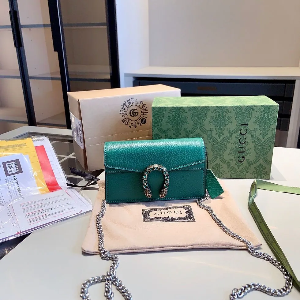 Gucci Mini Dionysus Double Box Packaging leather Bag