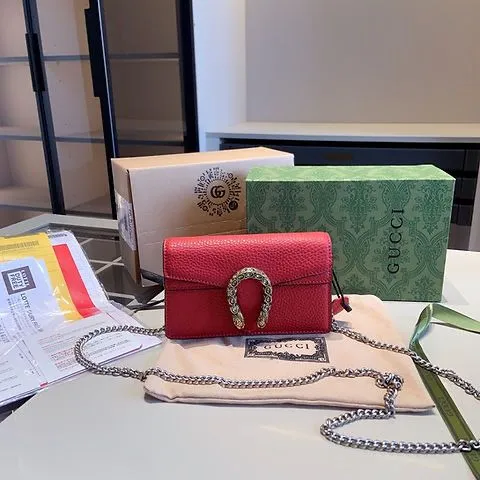 Gucci Mini Dionysus Double Box Packaging leather Bag