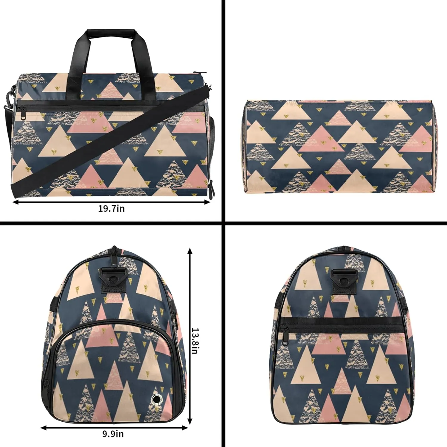 Gym Bag for Women Men Colorful Modern Abstract Travel Duffle Bag with Shoe Compartment Waterproof Sports Tote Bags Large Overnight Weekender Bags for Travel Swimming Gym Yoga Dance