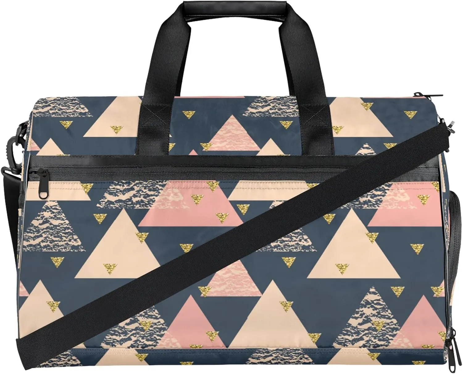 Gym Bag for Women Men Colorful Modern Abstract Travel Duffle Bag with Shoe Compartment Waterproof Sports Tote Bags Large Overnight Weekender Bags for Travel Swimming Gym Yoga Dance