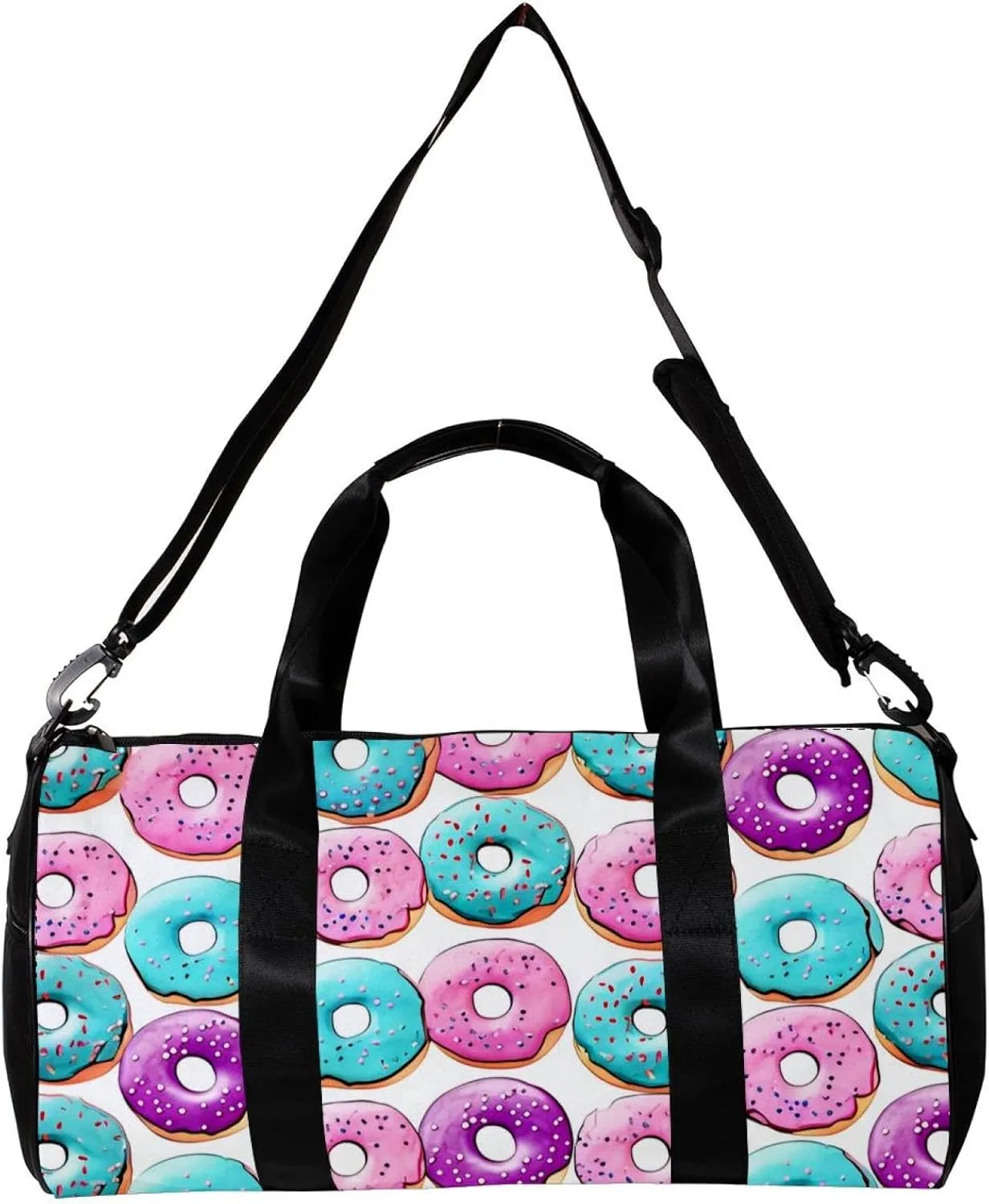Gym Bags for Women,Duffle Bag for Travel,Dessert Colorful Donut Sweets,Gym Bag for Men