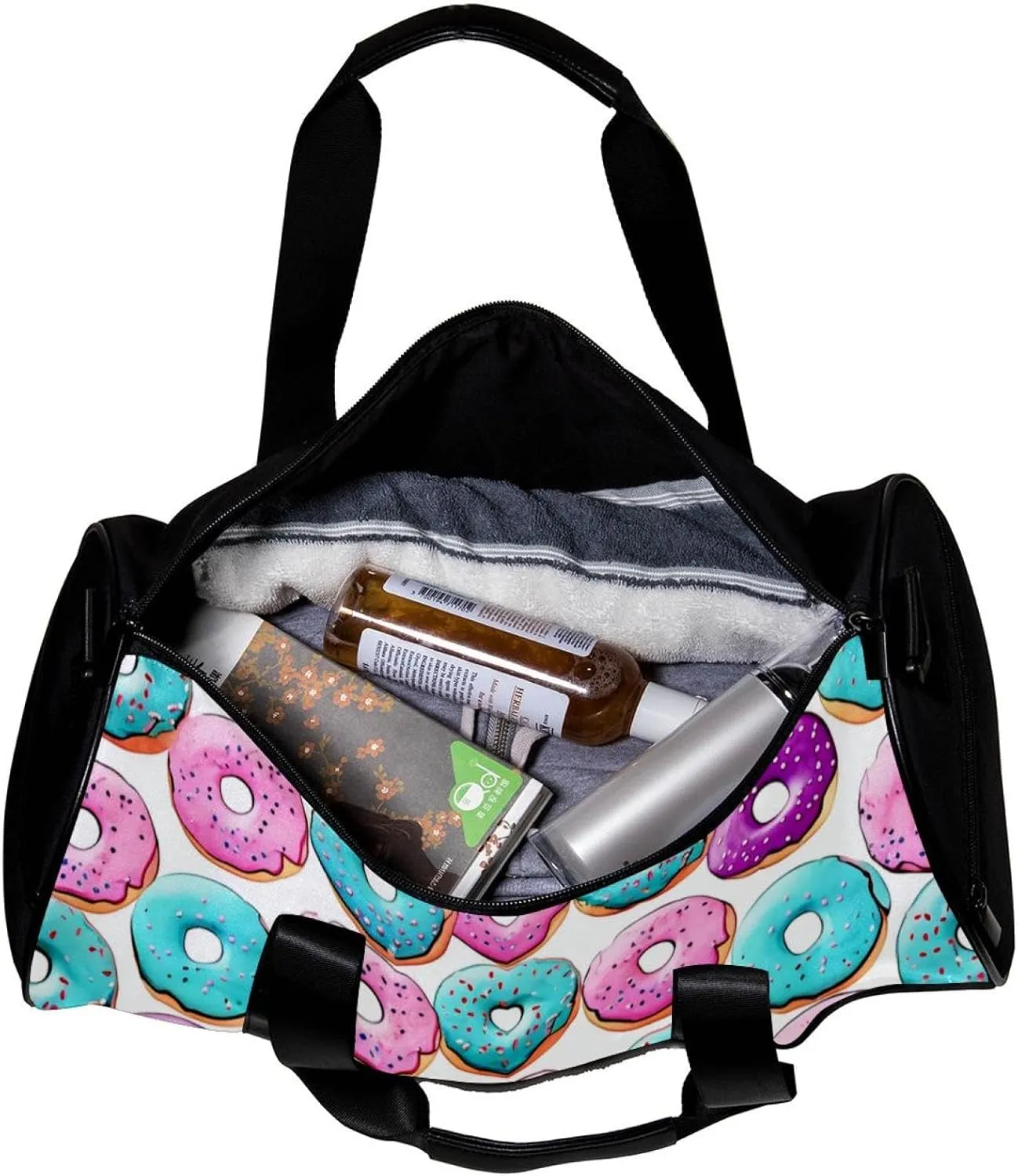 Gym Bags for Women,Duffle Bag for Travel,Dessert Colorful Donut Sweets,Gym Bag for Men