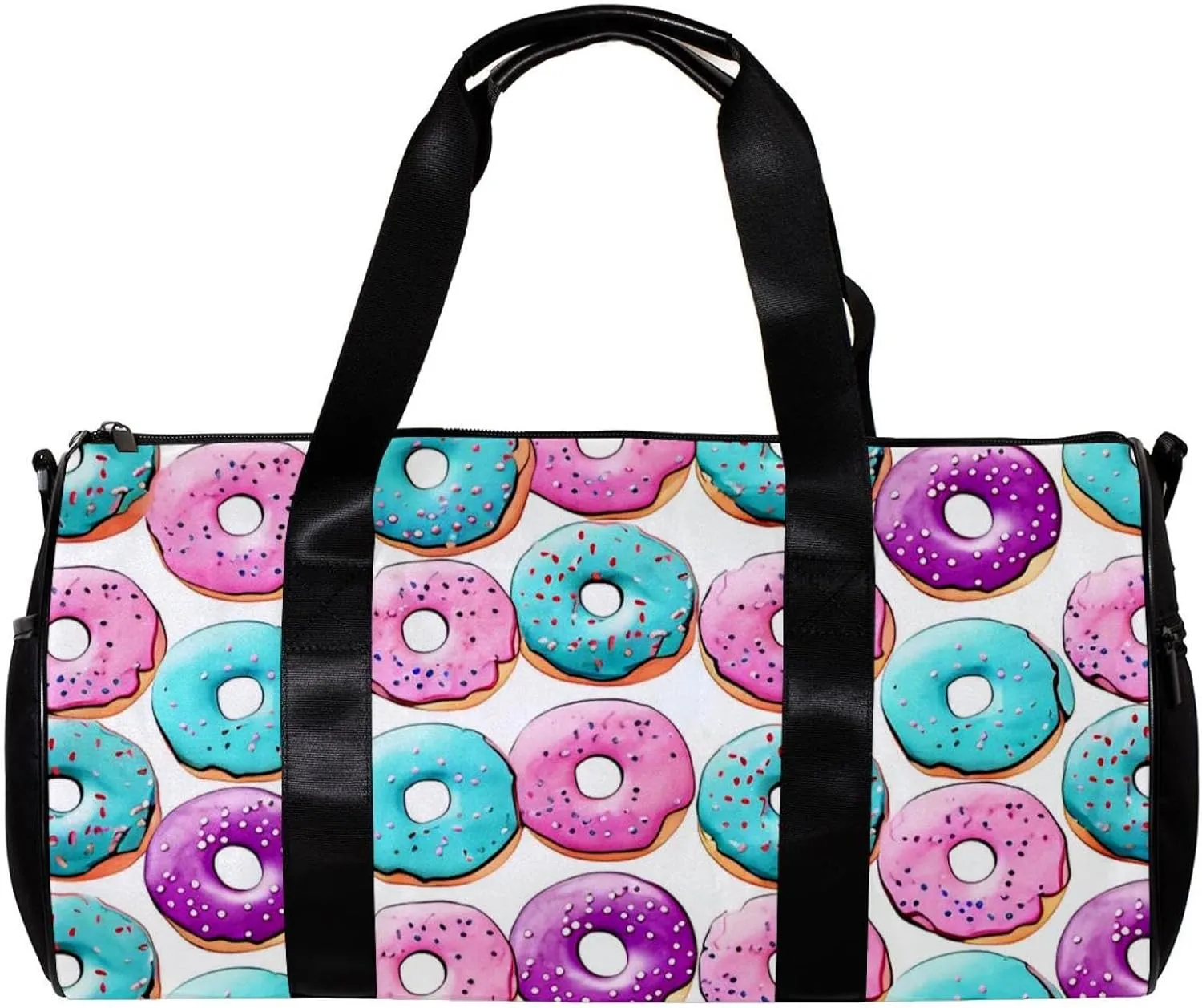 Gym Bags for Women,Duffle Bag for Travel,Dessert Colorful Donut Sweets,Gym Bag for Men