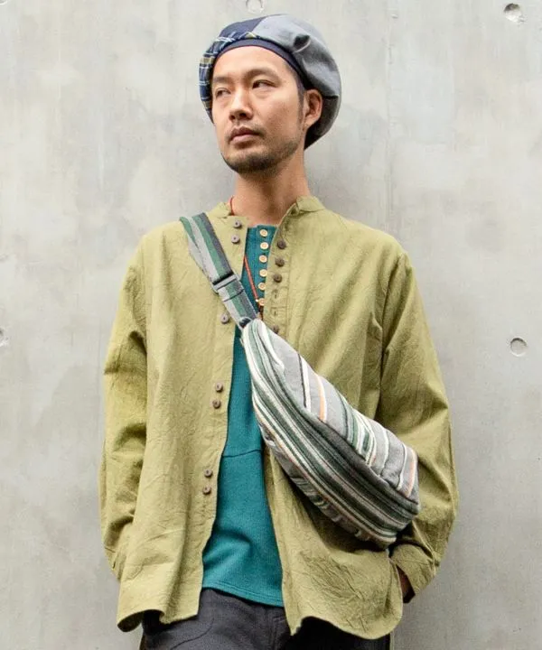 Hand Woven Cotton Crescent Shoulder Bag