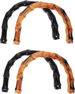 Handbag Handle Replacement 4pcs Artificial Bamboo Handles Versatile for Diy Projects