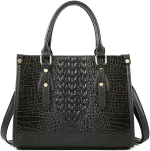 Handbags and Purses for Women PU Leatner Shoulder Fashion Top-Handle Satchel Tote Crocodile Pattern Crossbody Bag