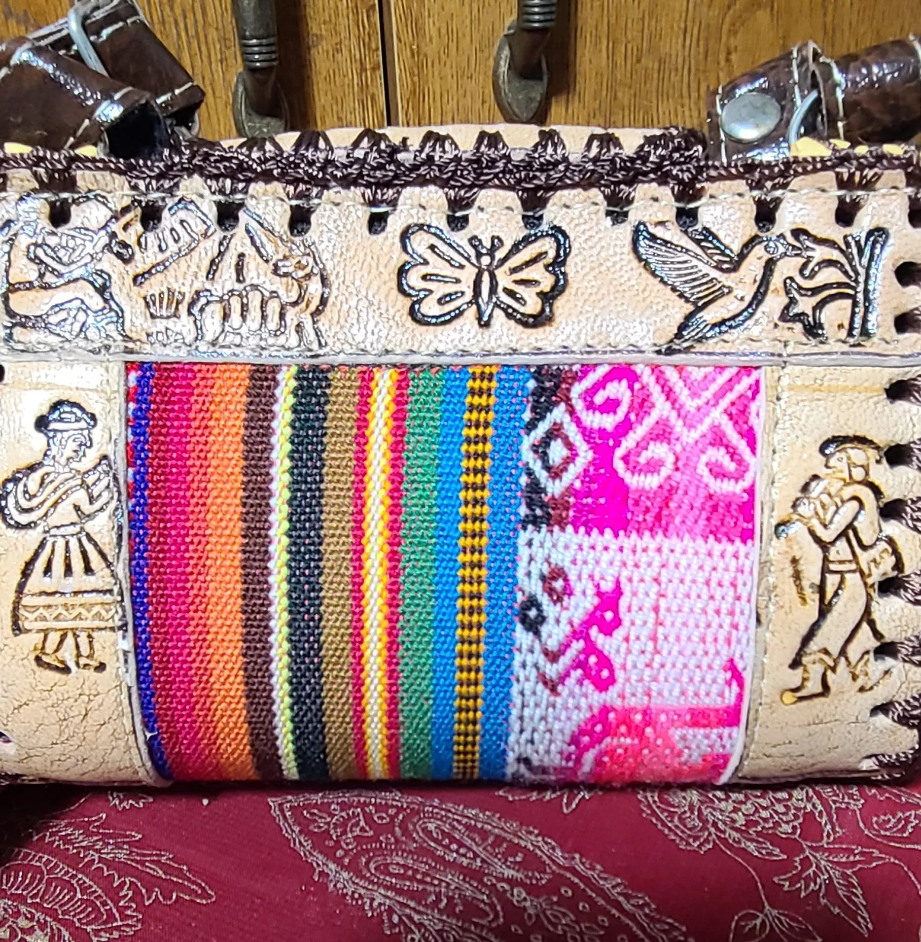 Handmade Leather Peruvian Purses