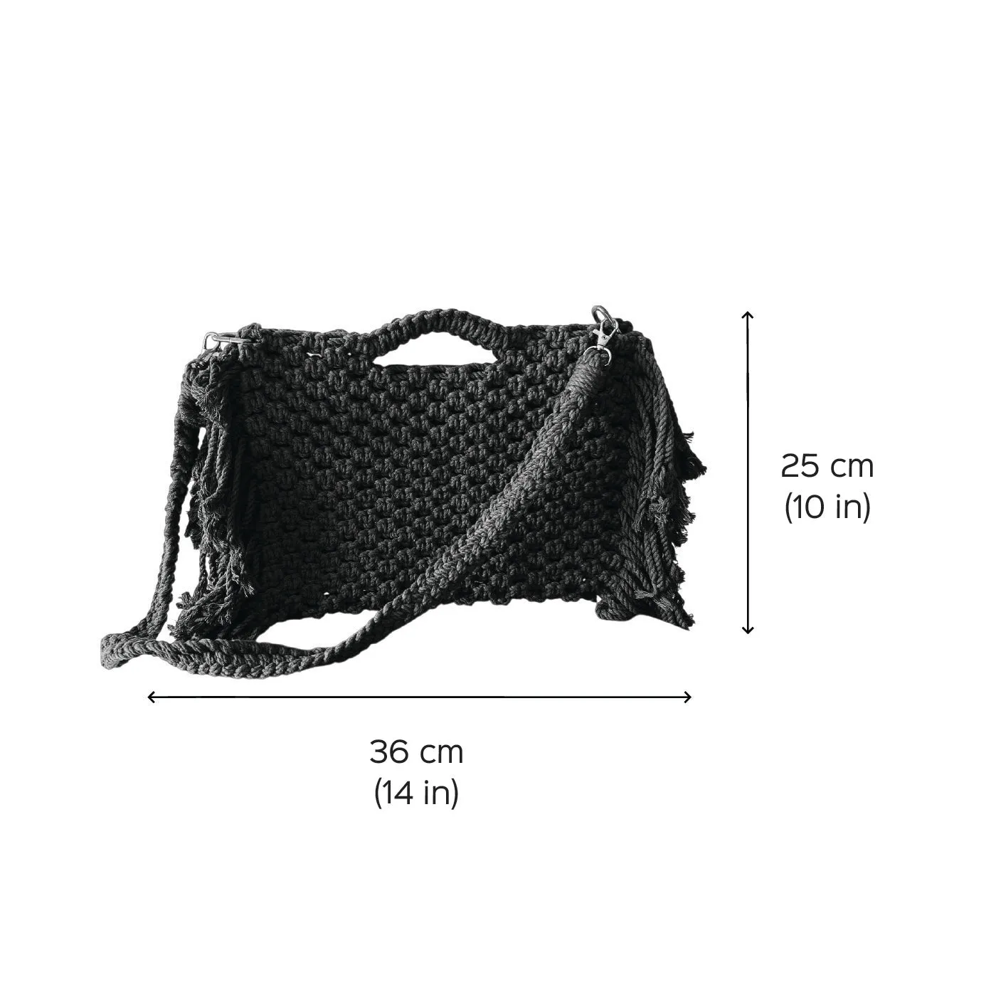 Handmade Macrame Fringe Bag