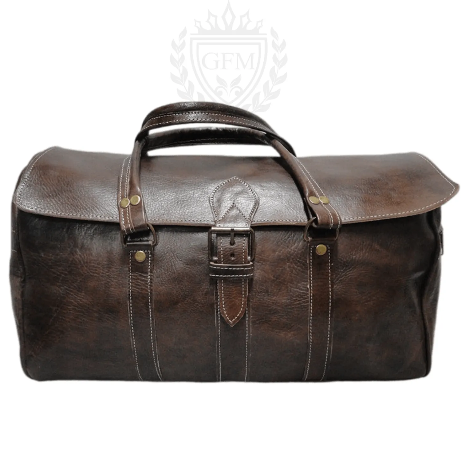 Handwoven Moroccan Weekender Bag - Authentic Leather Travel Companion