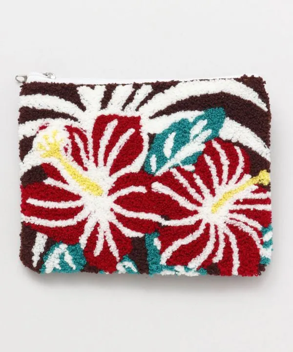 Hawaiian Chenille Embroidery Pouch