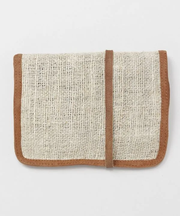 Hemp x Vintage Leather Pouch