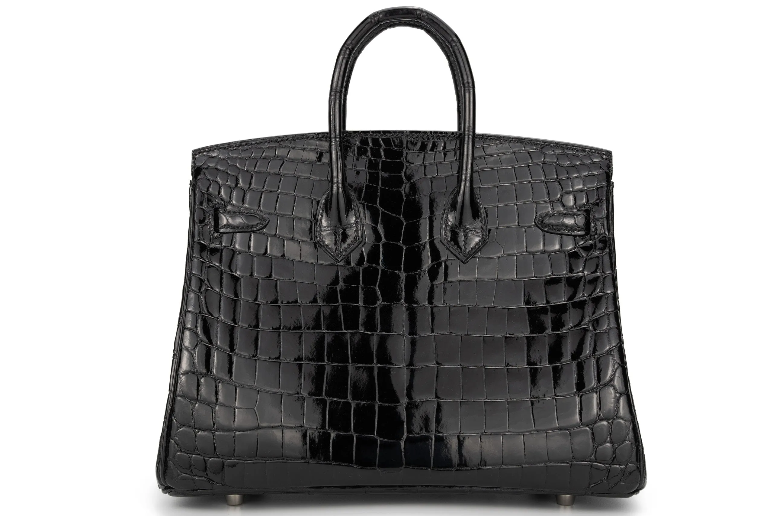Hermès Birkin 25 Exotic Croc Black PHW