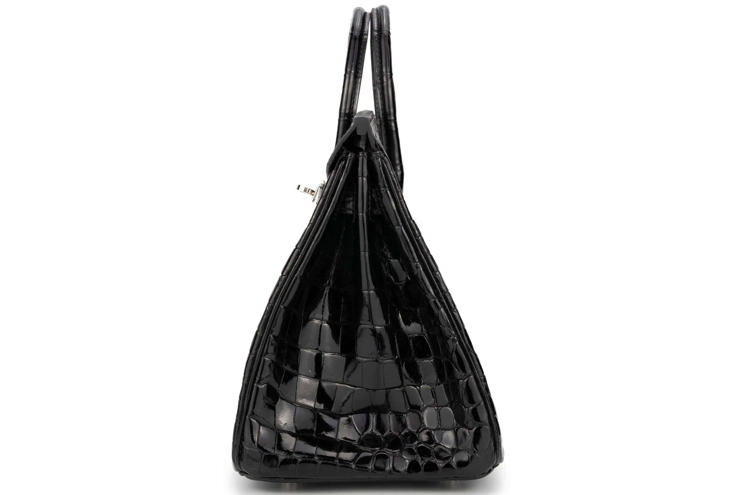 Hermès Birkin 25 Exotic Croc Black PHW
