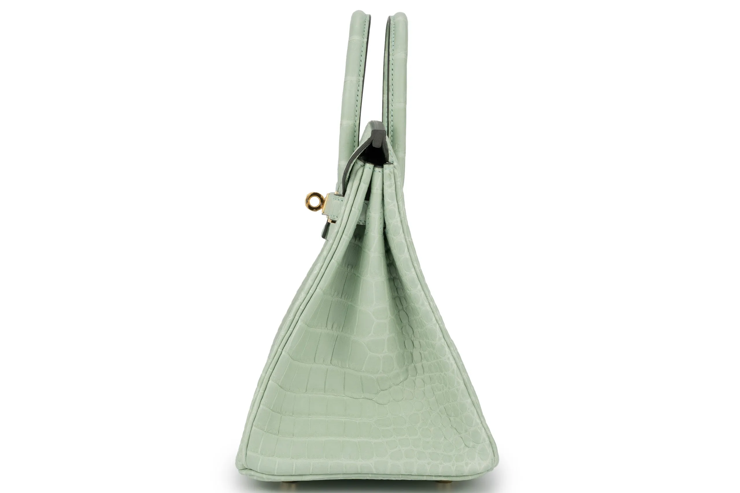 Hermès Birkin 25 Exotic Crocodile porosus Vert Deau GHW