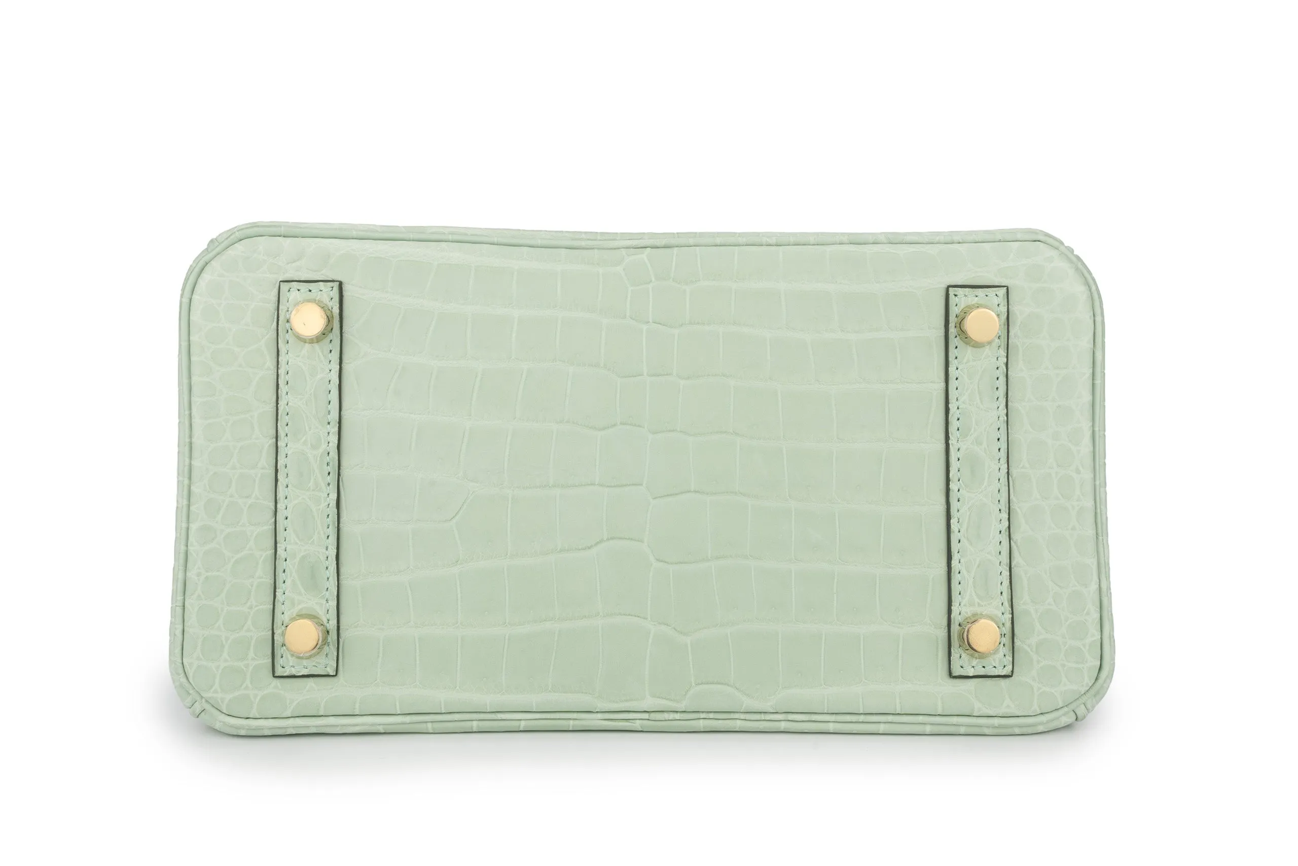 Hermès Birkin 25 Exotic Crocodile porosus Vert Deau GHW