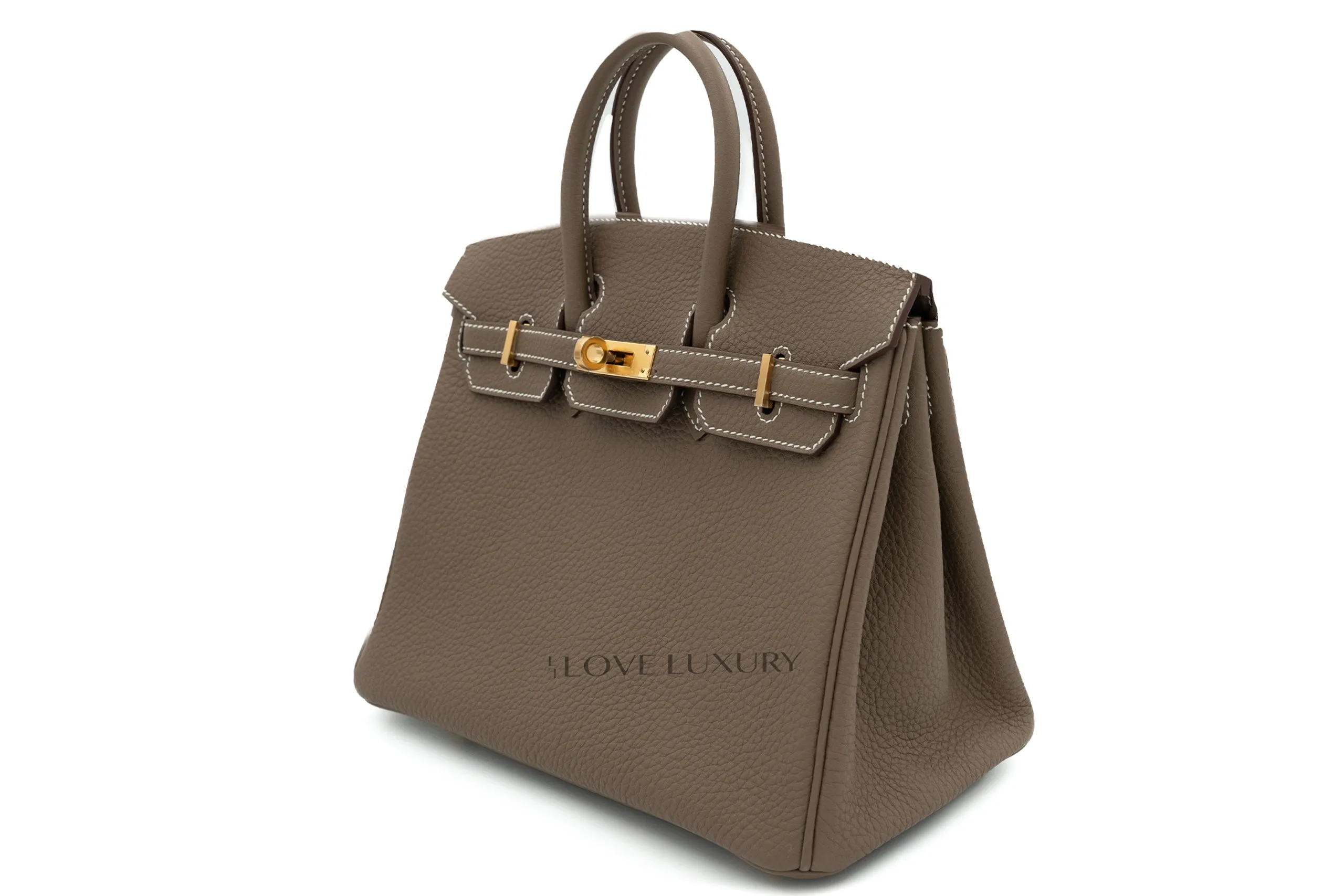 Hermès Birkin 25 Retourne Togo Etoupe GHW