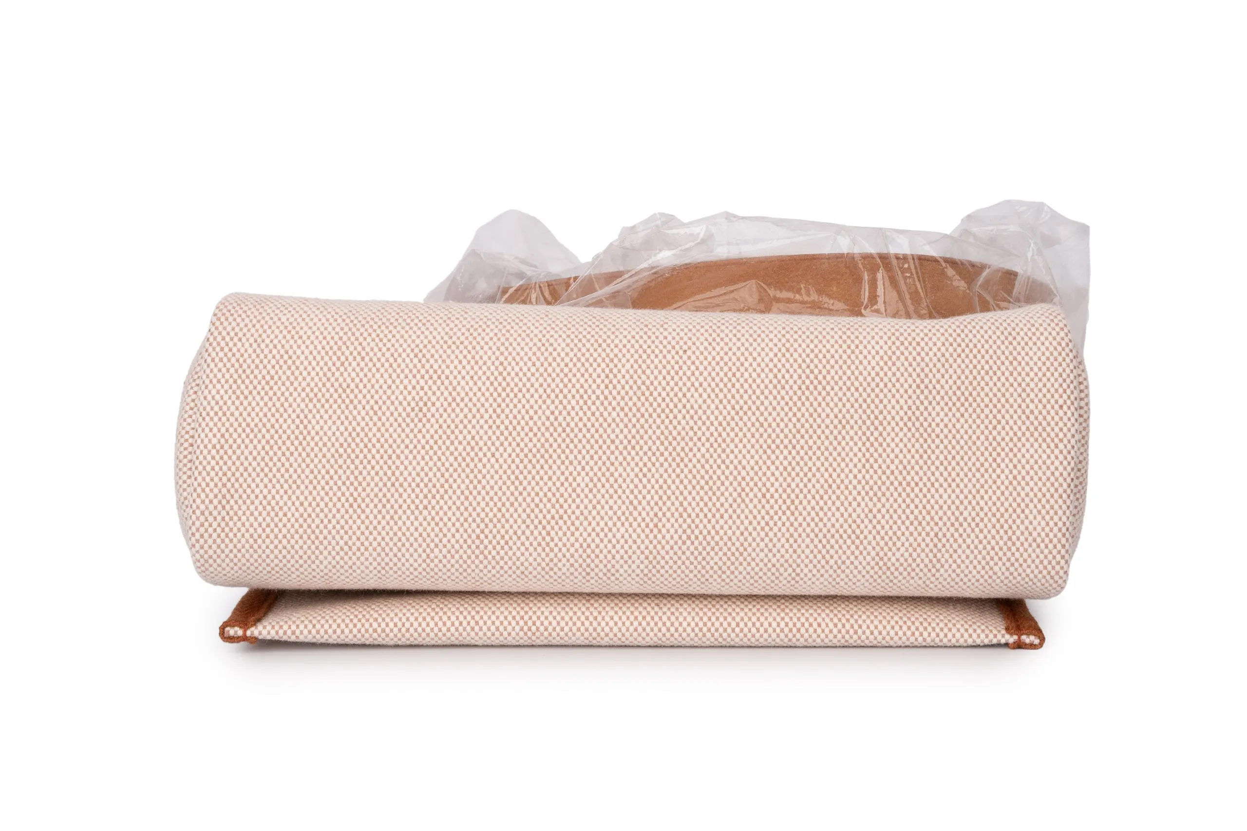 Hermès	Herbag Mini		Ecru  Toile	Fauve Naturel	PHW