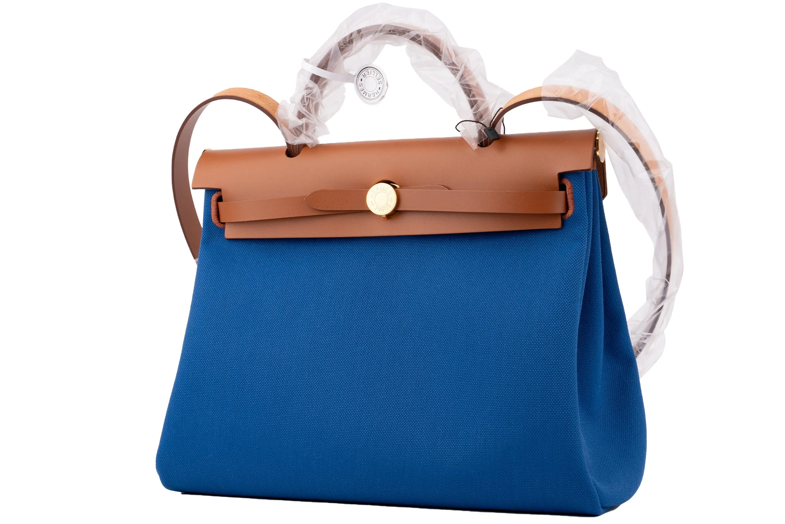 Hermès Herbag Zip 31			Bleu France	GHW
