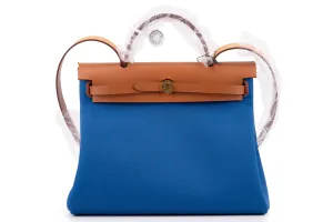 Hermès Herbag Zip 31			Bleu France	GHW