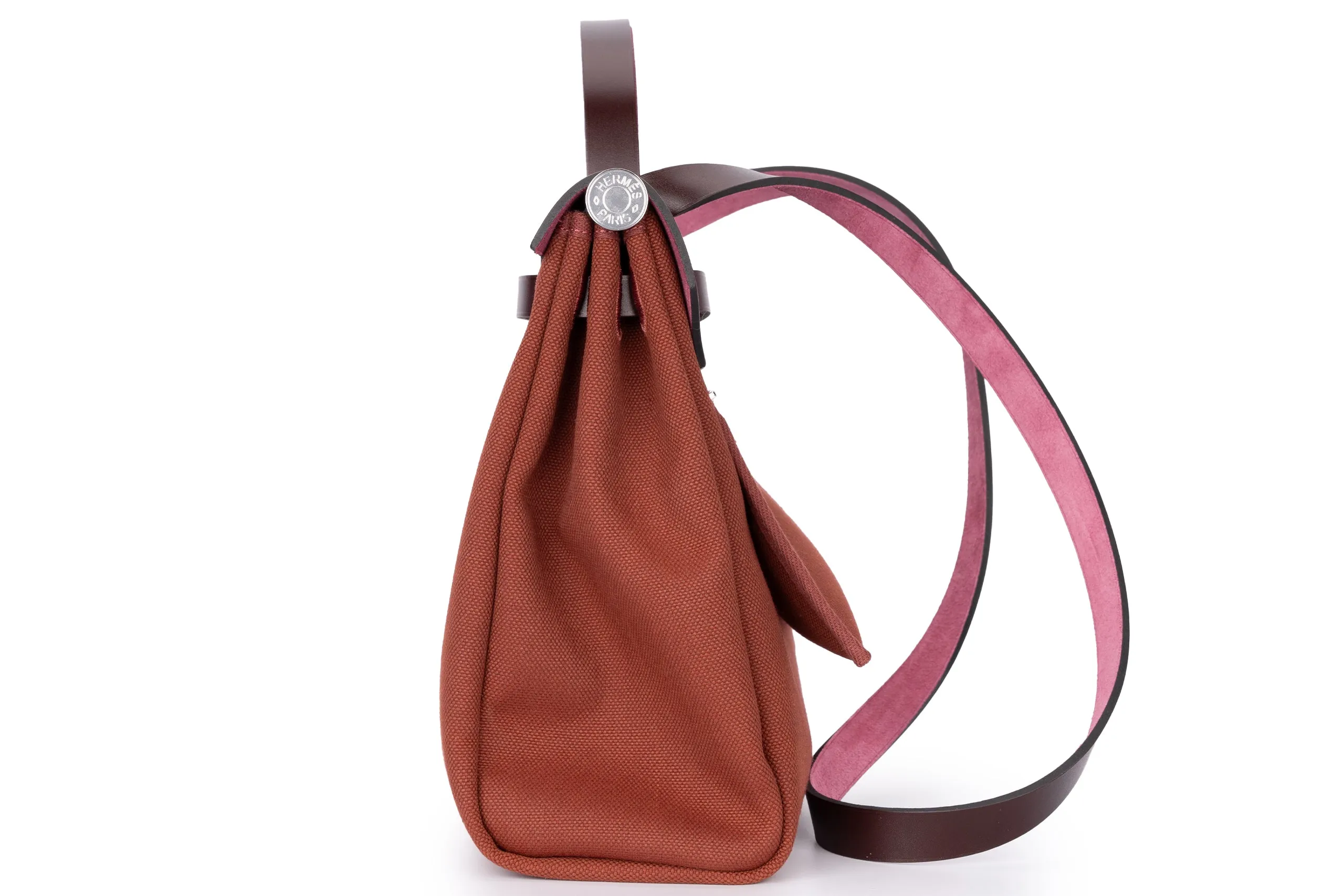 Hermès Herbag Zip 31 Tasche Retourne H Rouge  PHW