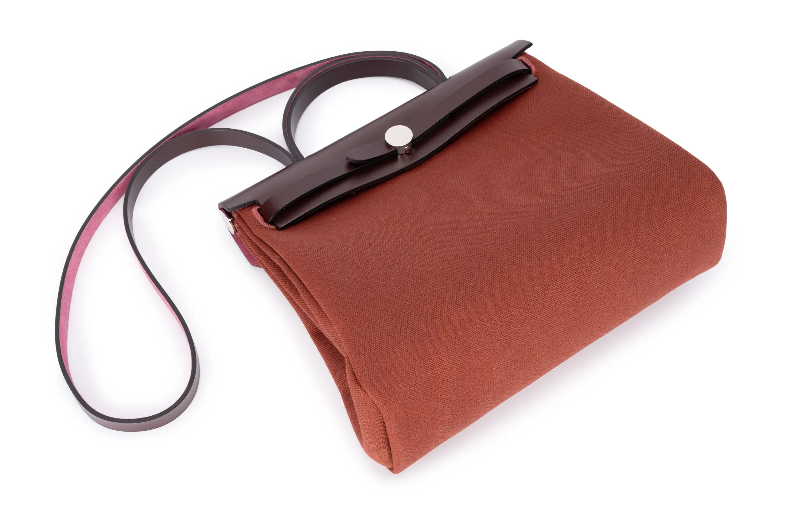 Hermès Herbag Zip 31 Tasche Retourne H Rouge  PHW