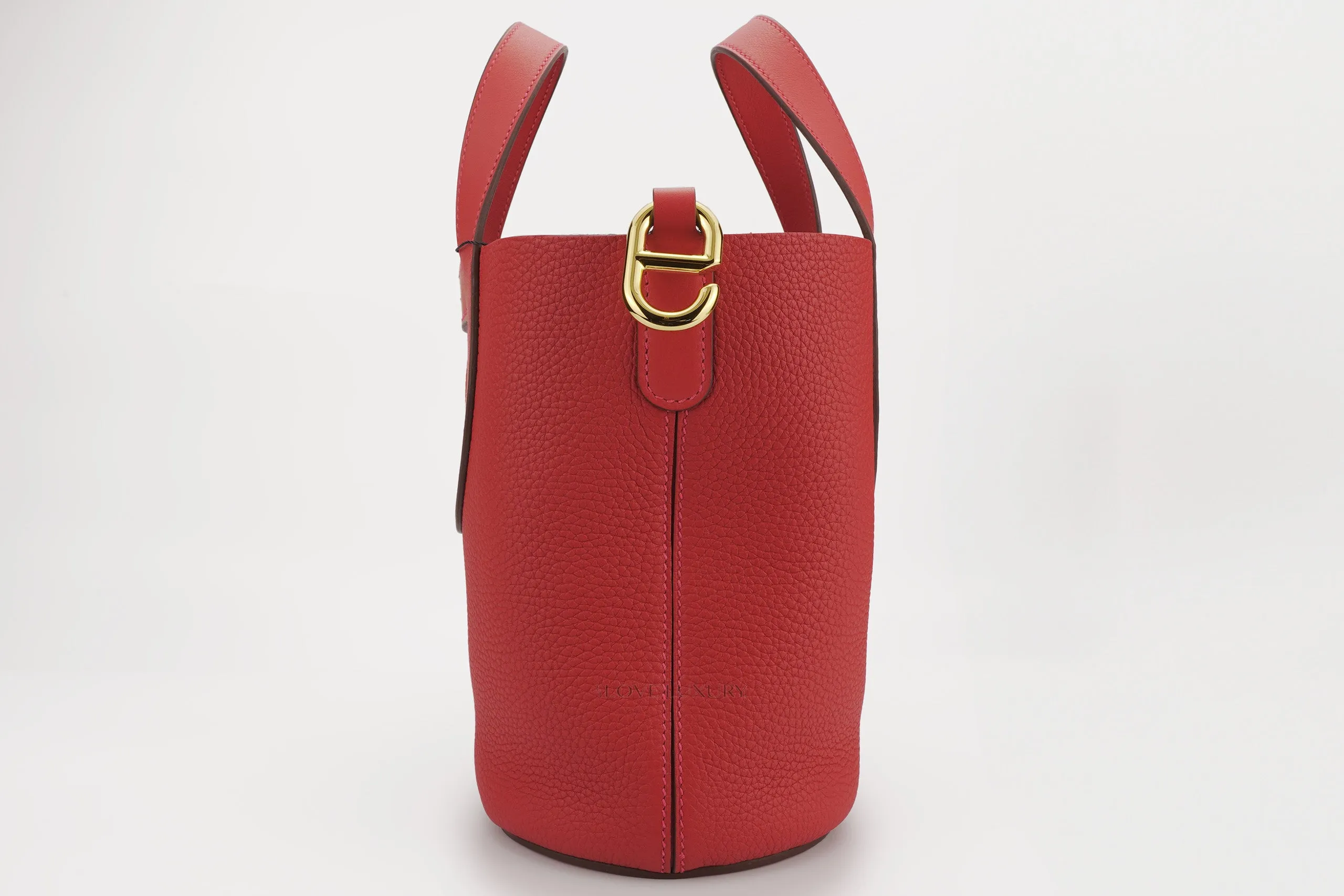 Hermès In The Loop 18 Clemence/Swift Vermillion GHW