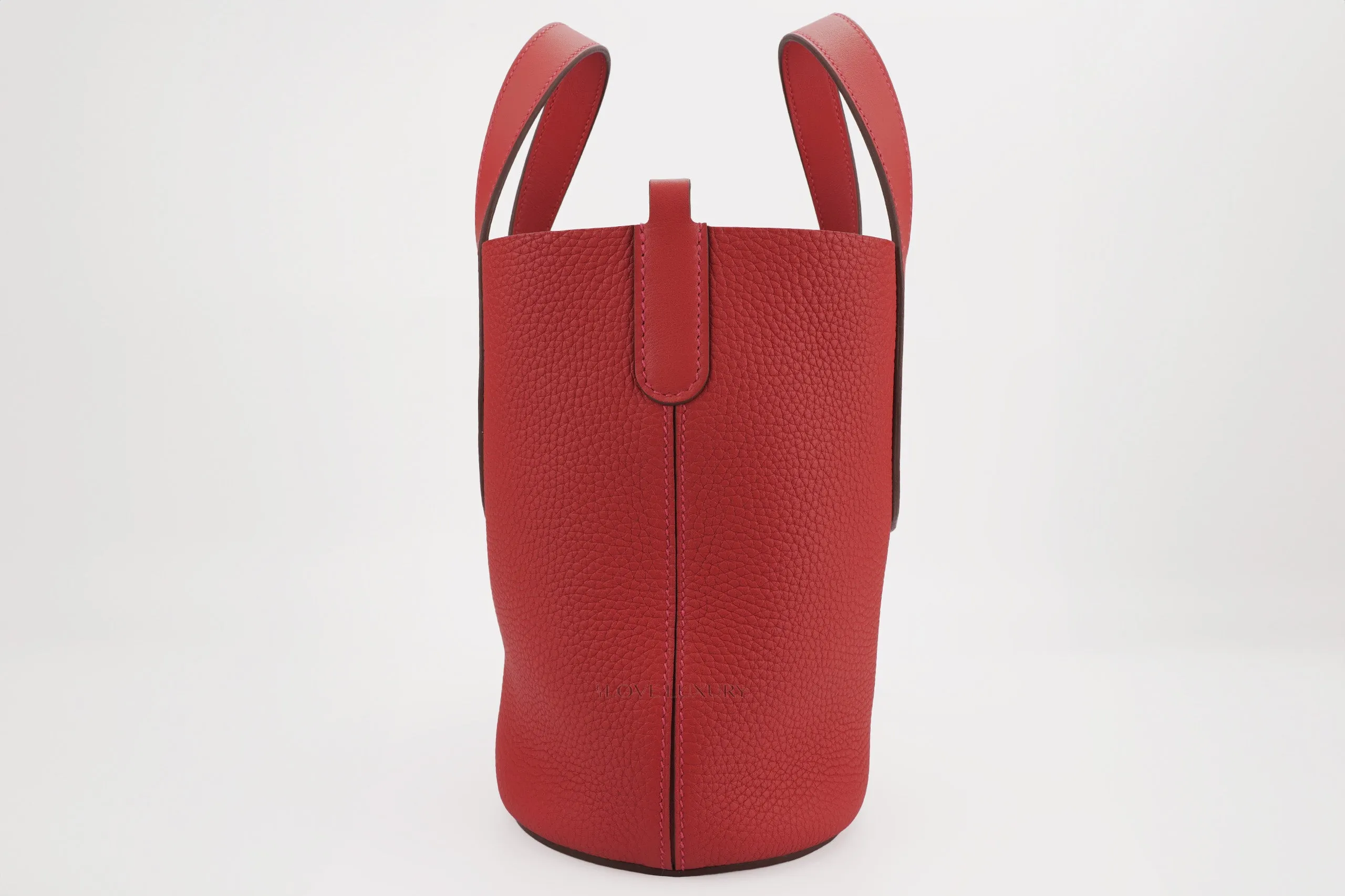 Hermès In The Loop 18 Clemence/Swift Vermillion GHW