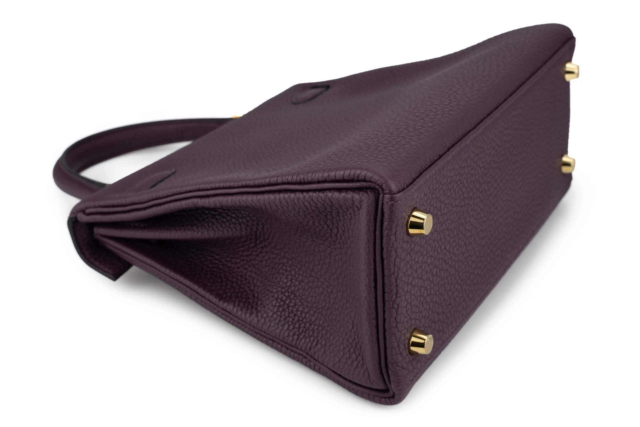 Hermès Kelly 25 Retourne Togo Cassis GHW