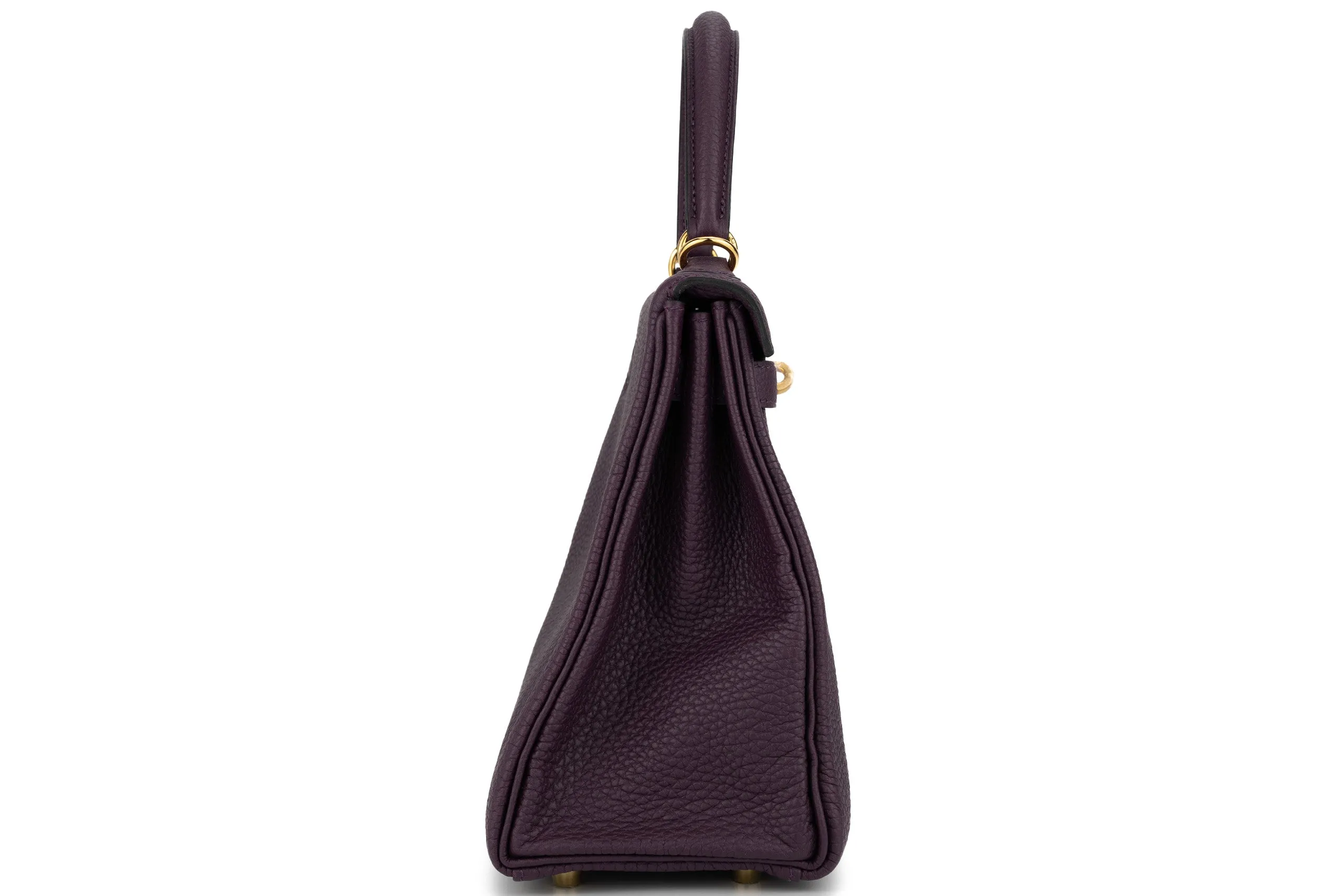Hermès Kelly 25 Retourne Togo Cassis GHW
