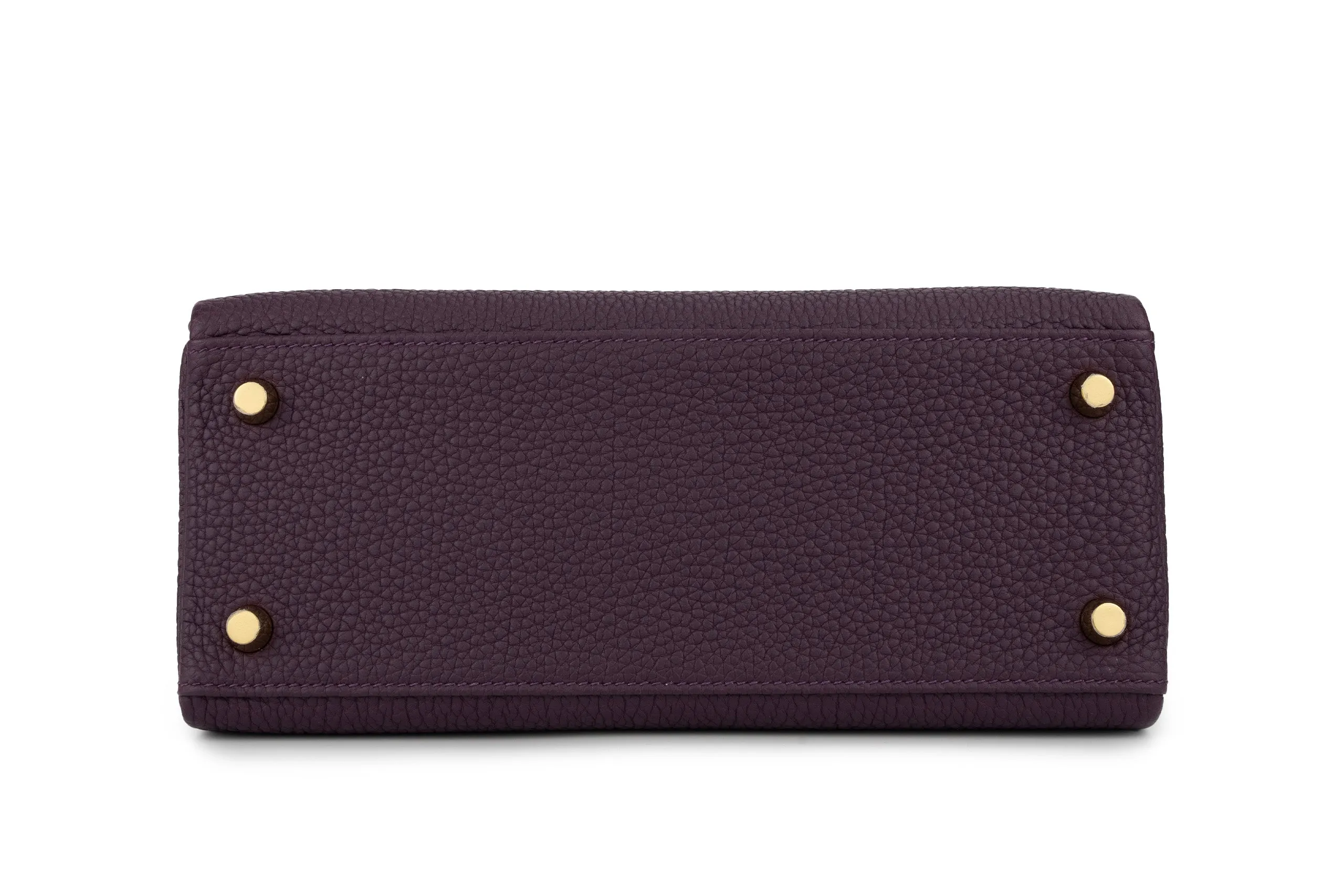 Hermès Kelly 25 Retourne Togo Cassis GHW