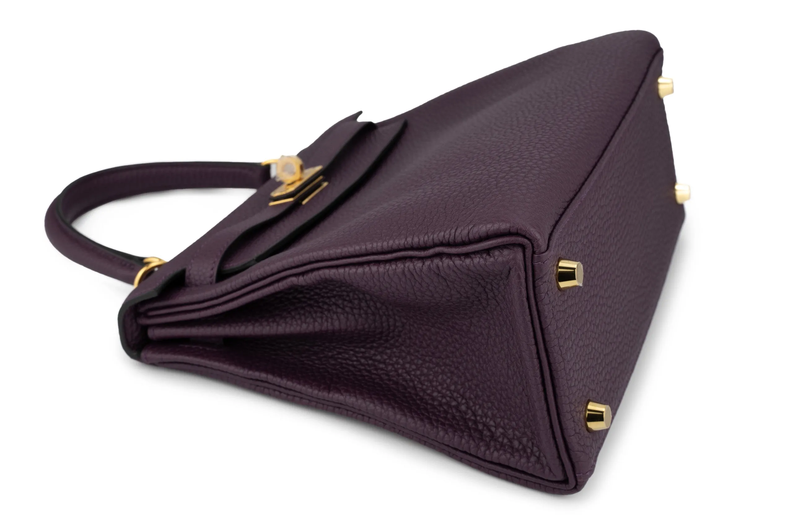 Hermès Kelly 25 Retourne Togo Cassis GHW