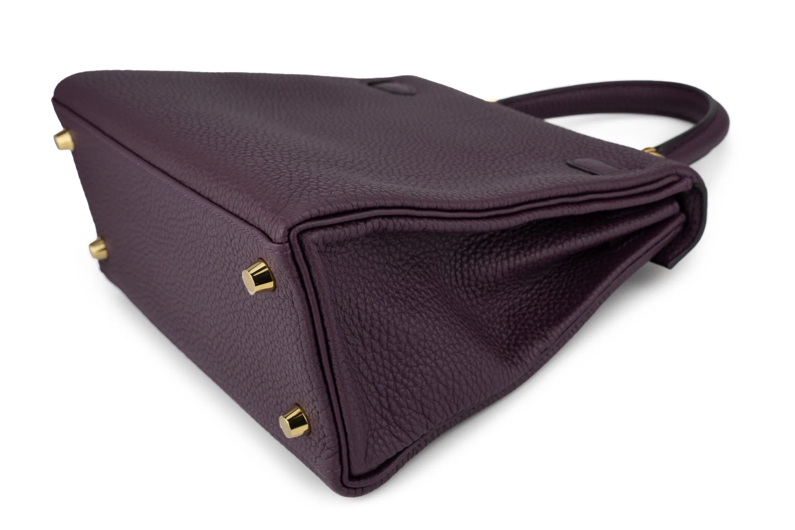 Hermès Kelly 25 Retourne Togo Cassis GHW