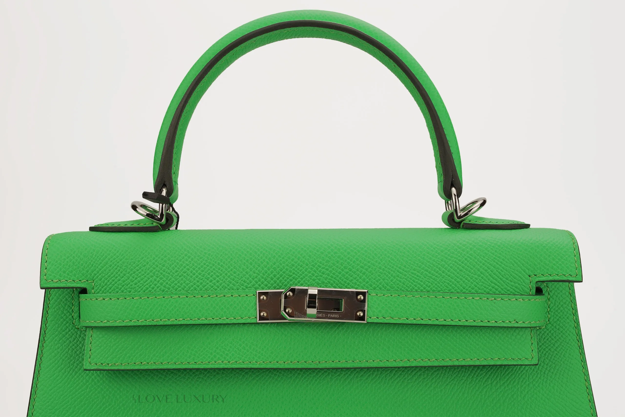 Hermès Kelly 25 Sellier Epsom Vert Comics PHW