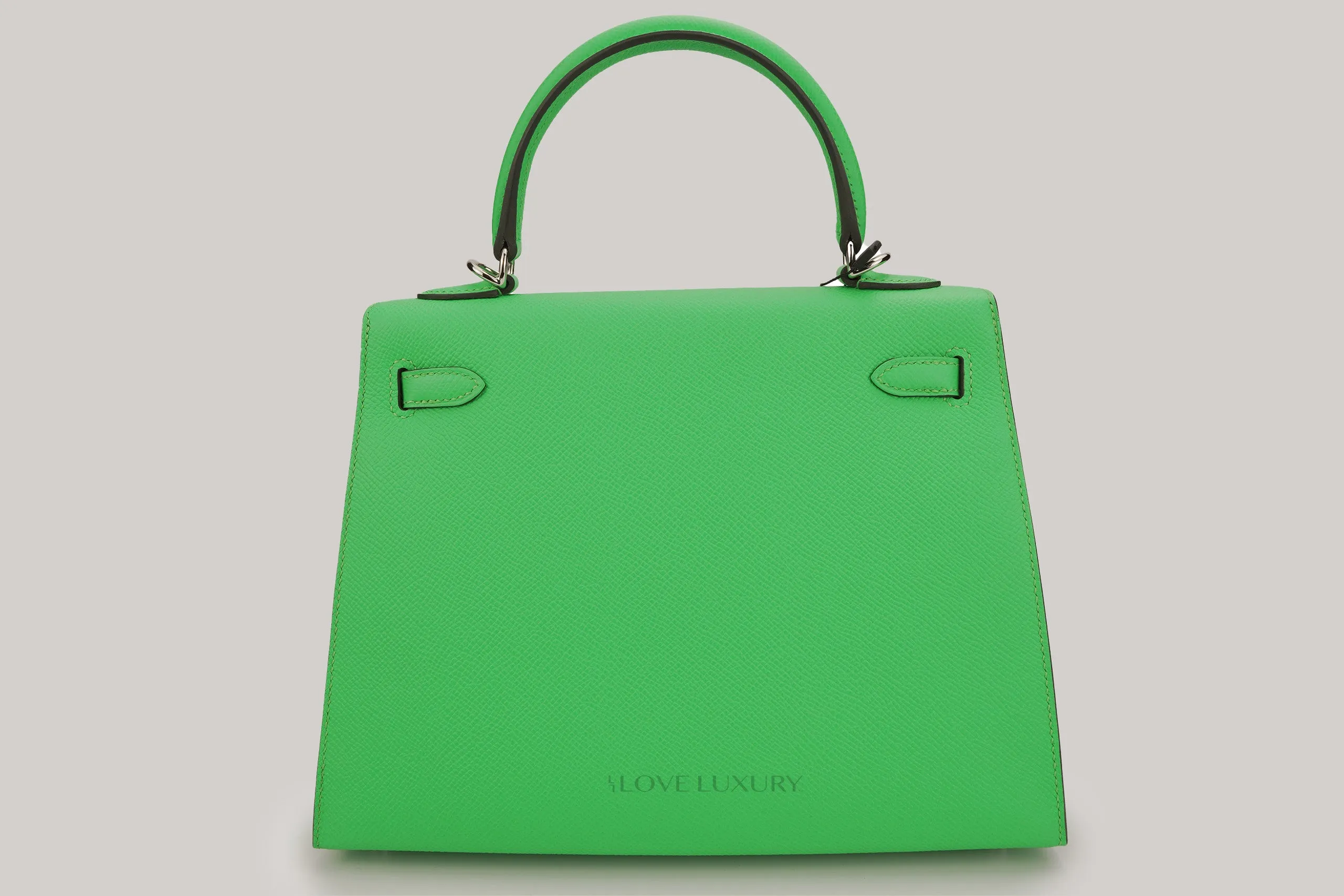 Hermès Kelly 25 Sellier Epsom Vert Comics PHW