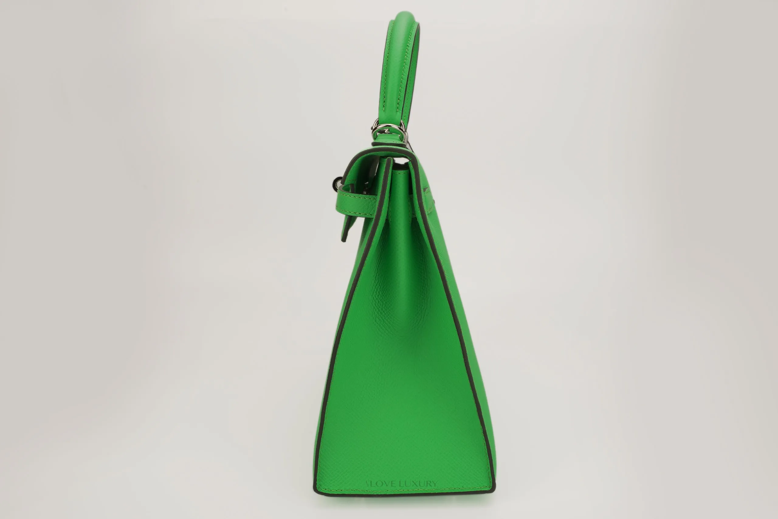 Hermès Kelly 25 Sellier Epsom Vert Comics PHW