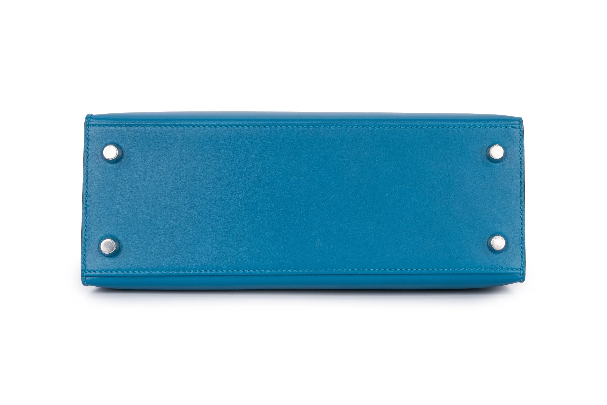 Hermès Kelly 25	Sellier	Tadelakt	Bleu Izmir	PHW