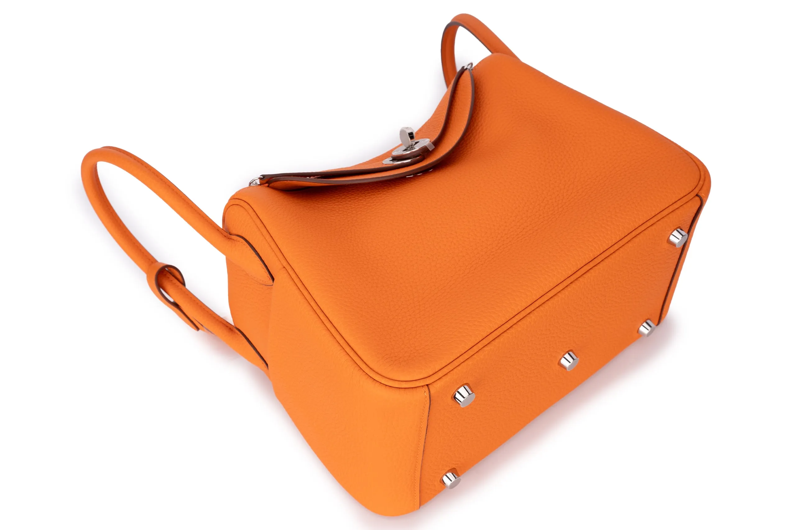Hermès Lindy 26 Clemence Leather Orange PHW