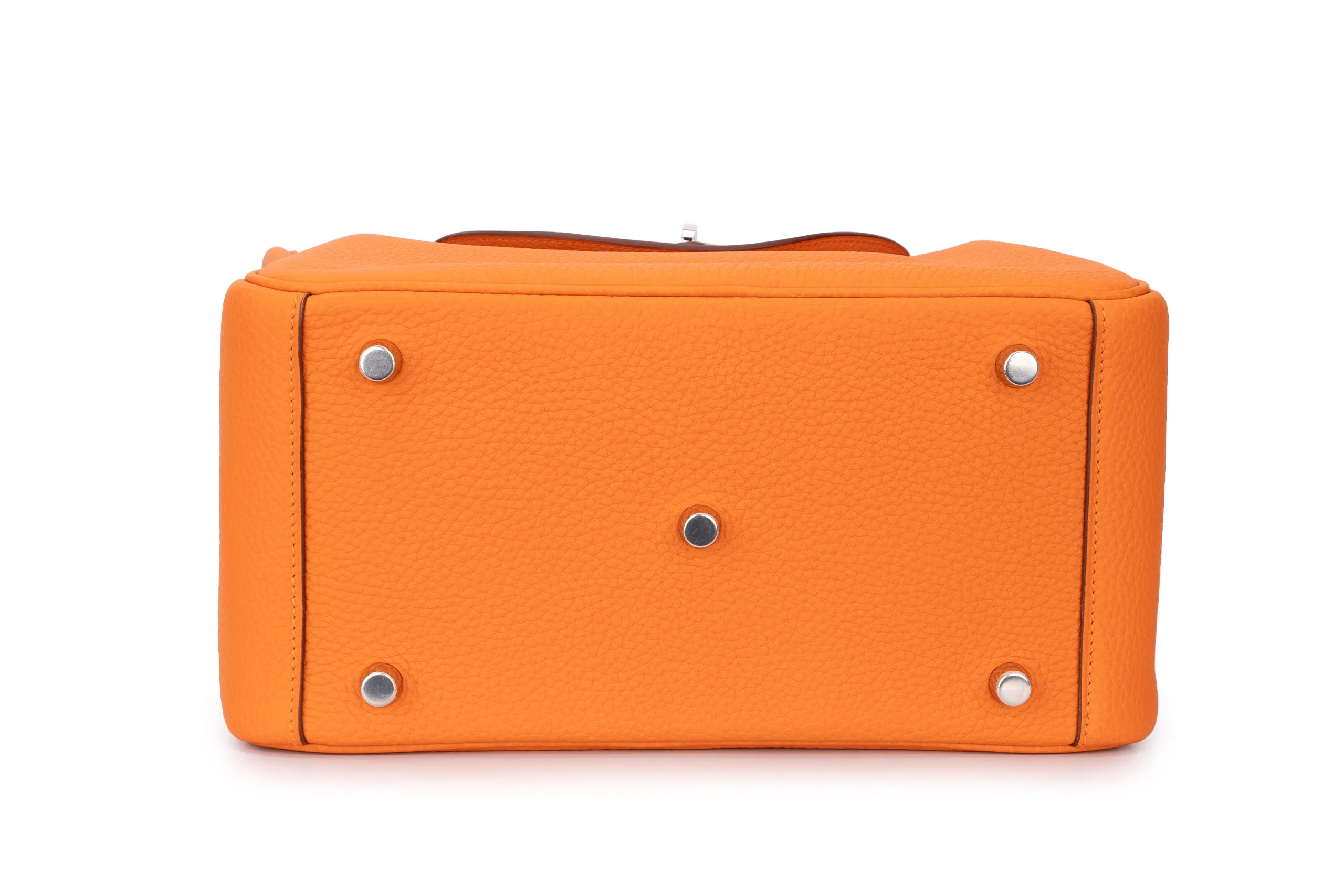 Hermès Lindy 26 Clemence Leather Orange PHW