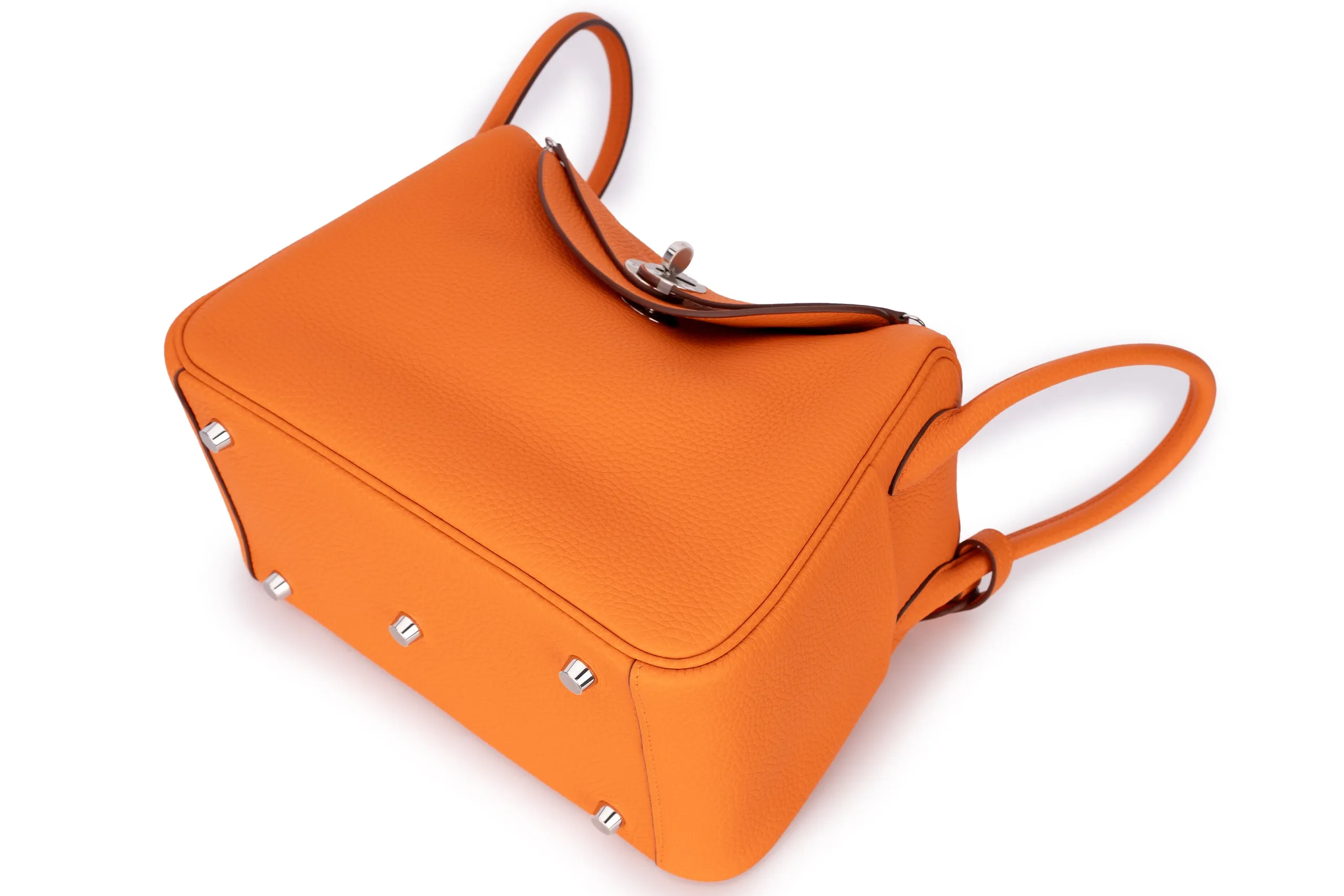 Hermès Lindy 26 Clemence Leather Orange PHW