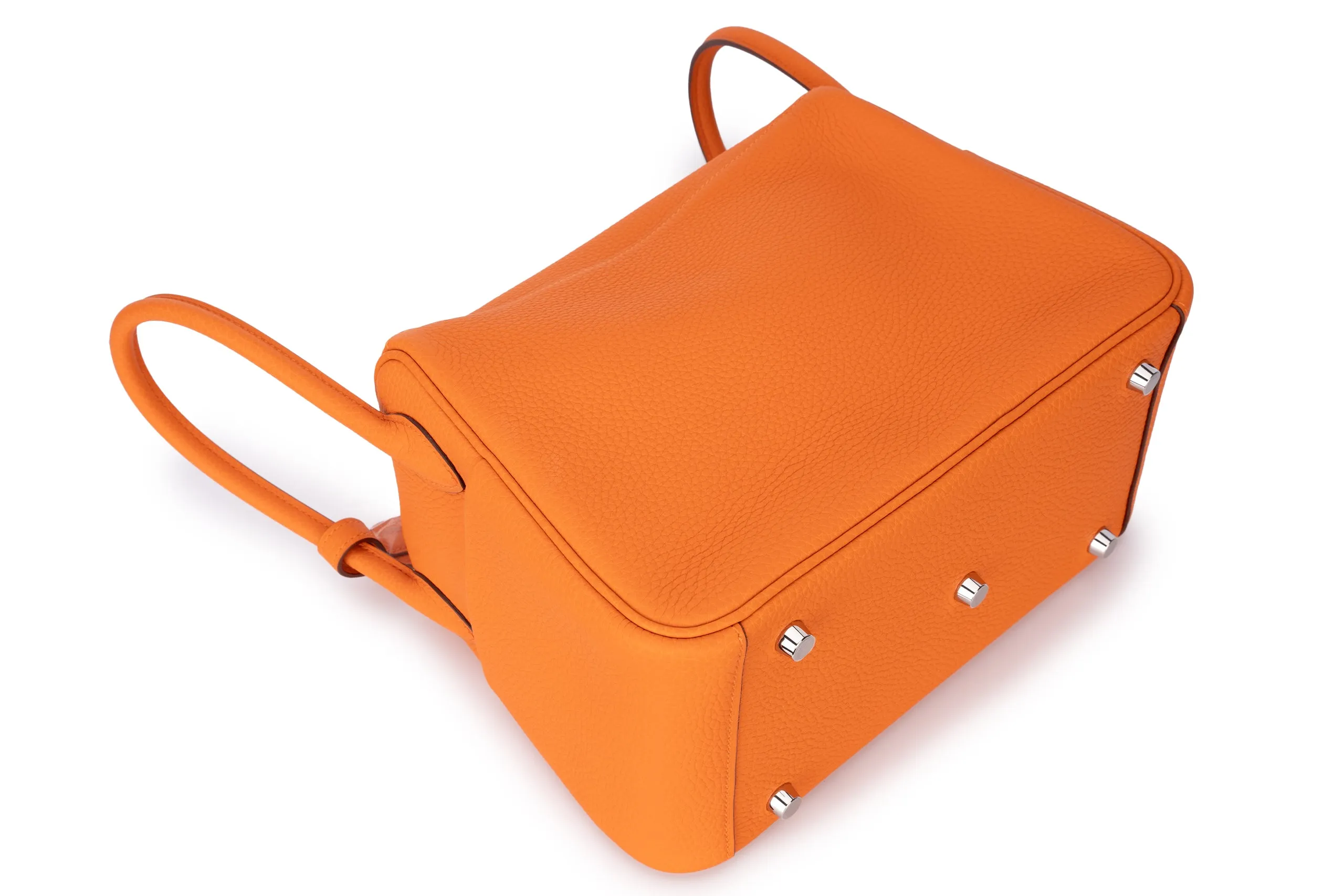 Hermès Lindy 26 Clemence Leather Orange PHW